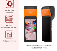 Máy POS Sunmi V2s Like New 95% (RAM 3GB/ ROM 32GB)
